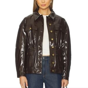 Rag & bone Amy Faux Patent Leather Jacket Size Small NWT $598 Luxury Edgy